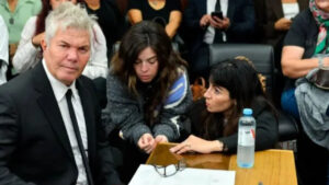 Abogado Fernando Burlando y Dalma y Gianinna hijas de Diego Maradona