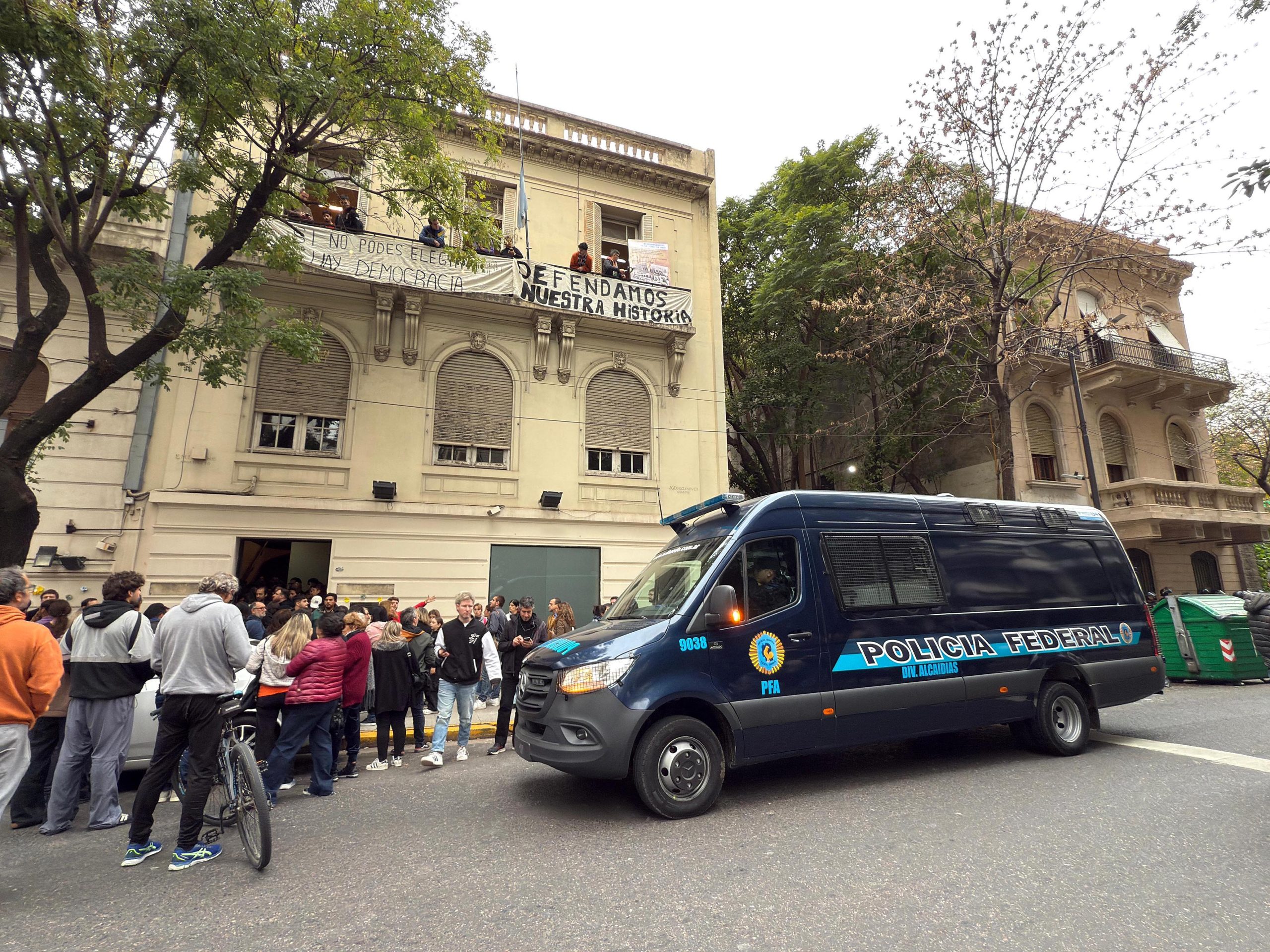 Juan Grabois en MAyocuando tomó el Instituto Perón. Foto NA