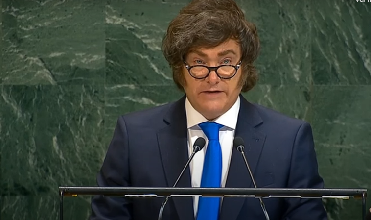 Javier Milei habla en la ONU