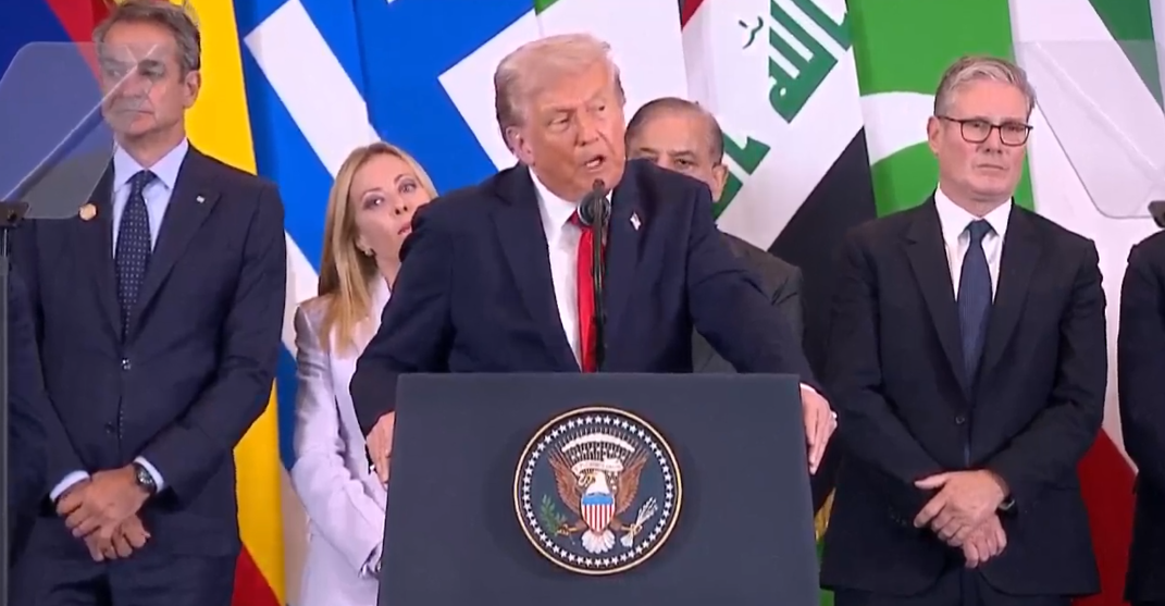 Donald Trump en la cumbre de Medio Oriente