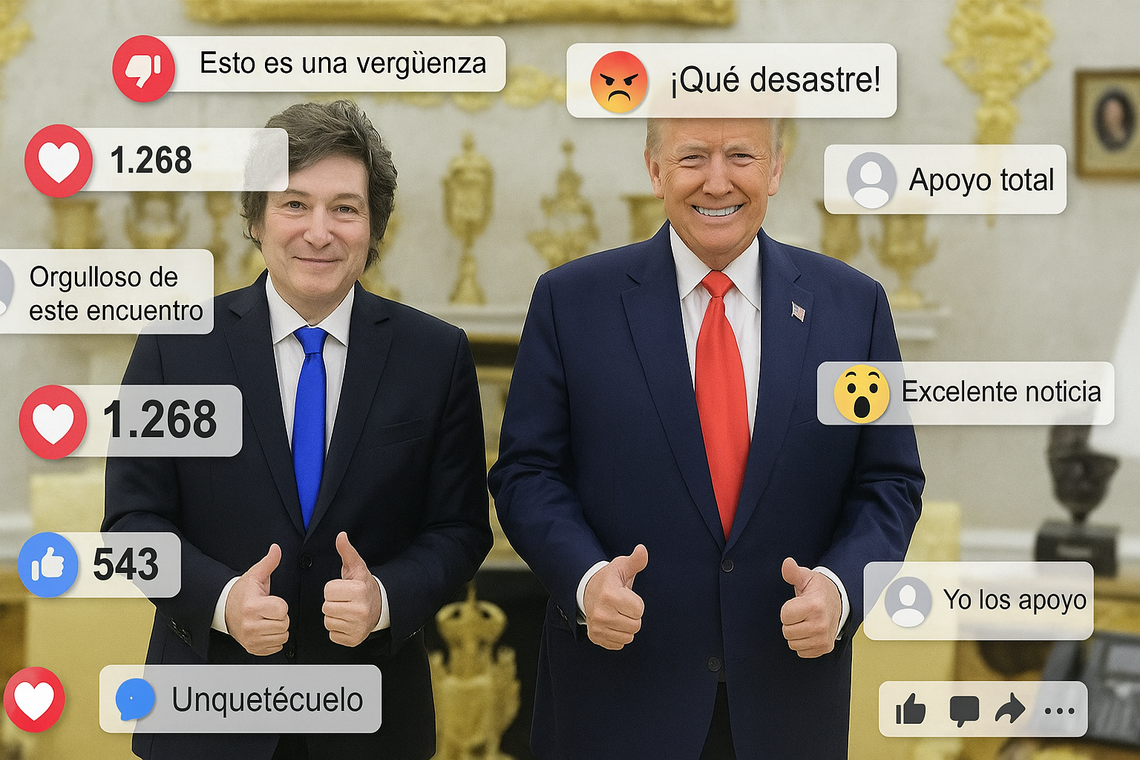 Qué opiniones tuvieron las RRSS sobre el encuentro. Foto: @monitordigital.ok