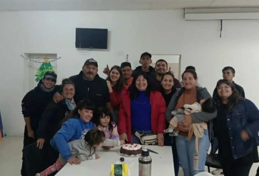 Alicia Romero festejando su cumpleaños en el DTC de Villa Lamadrid
