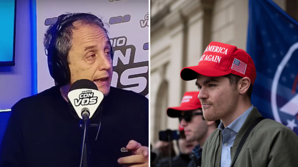 Periodista Ernesto Tenembaum / El activista ultraderechista Nick Fuentes