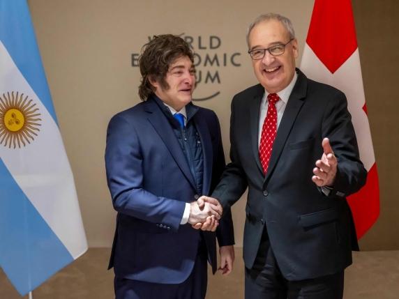 Milei y con Guy Parmelin