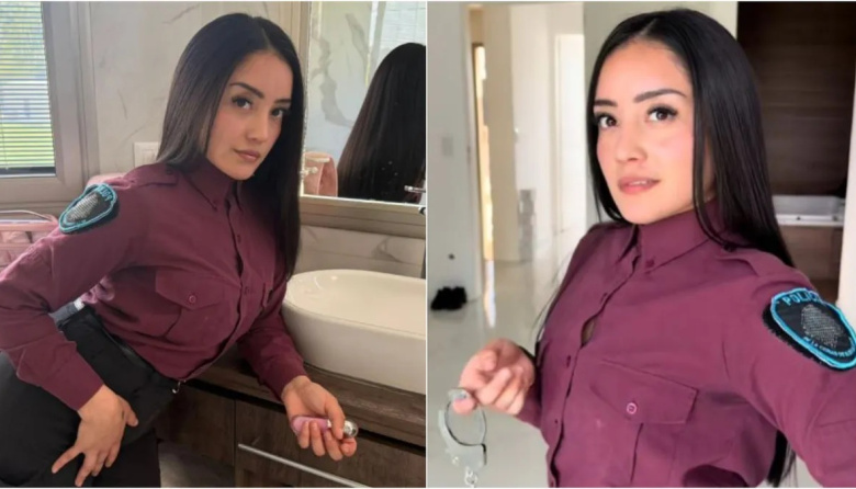 Nicole Veron la ex policía, desvinculada de las fuerzas por el escándalo de su material erótico