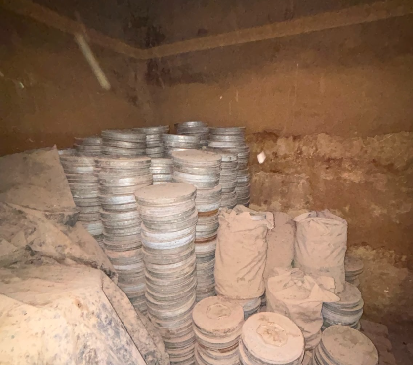 Así estaba el material hallado en Mendoza