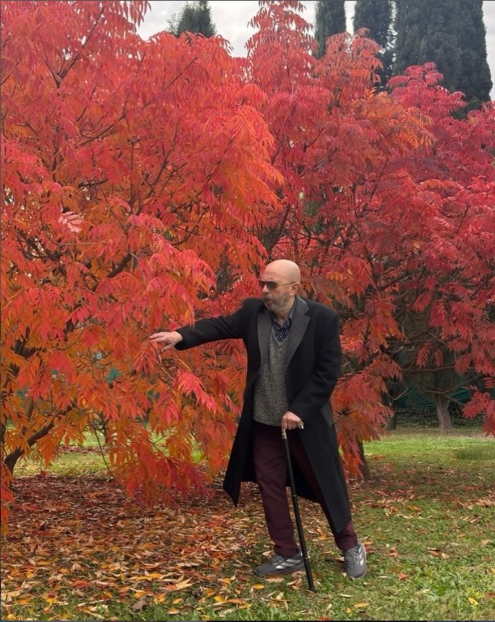 La última foto del Indio Solari, un día antes de su muerte, publicada por Daus en su cuenta de Instagram.