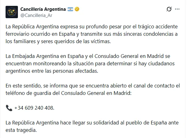 Comunicado de Cancillería